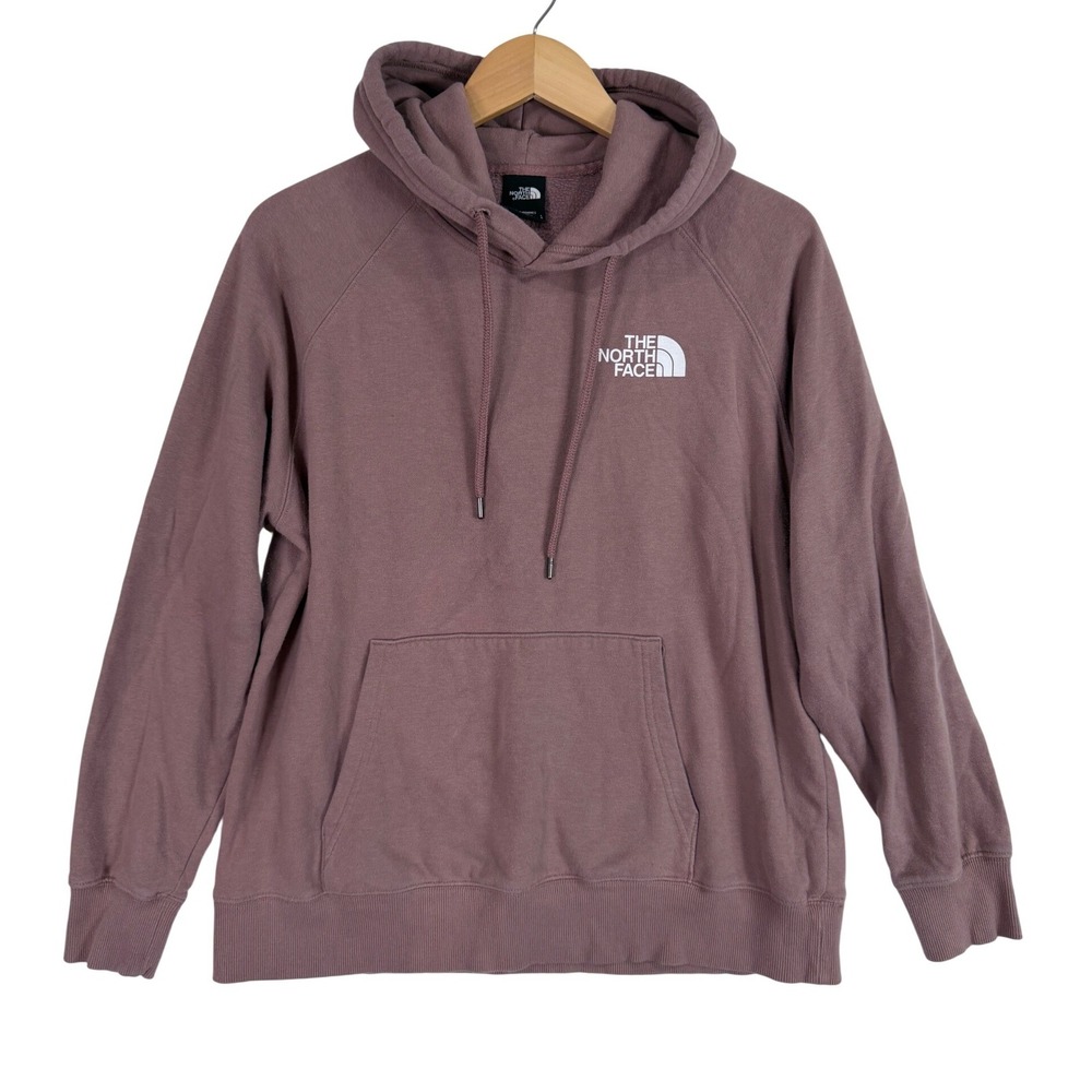 The North Face Hoodie Womens L Mauve Purple Logo Pullover NF0A55XW FA21